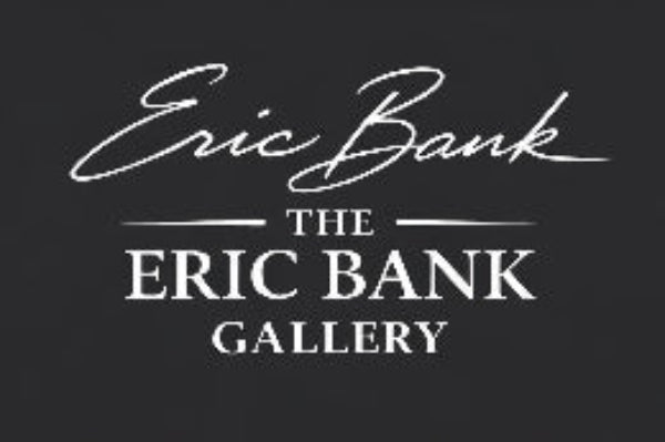 Logo of The Eric Bank Gallery with 'Eric Bank' in cursive and 'The Eric Bank Gallery' in capitalized letters on a black background.

